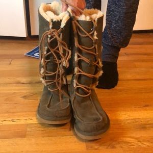 Lace up ugg boots